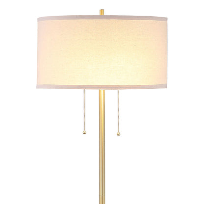 Bellflower - Drum Shade Floor Lamp - Beige