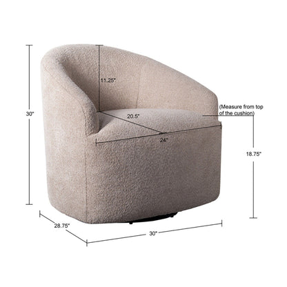 Upholstered 360 Degree Swivel Chair
