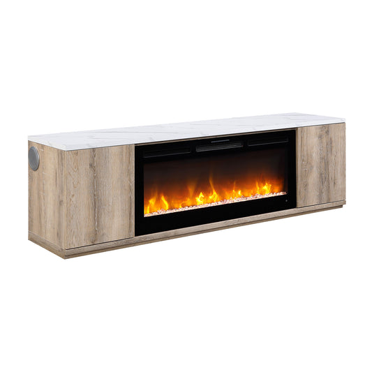 Mason - Entertainment Unit With Bluetooth Speaker And LED Lighting - Natural