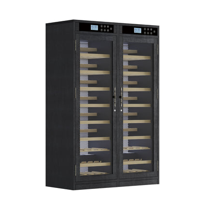 Wine Cooler With Dual Zone Temperature Control, Vacuum Insulated Door - Black