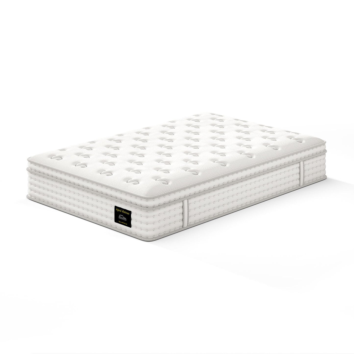 12'' Hybrid Mattress, Memory Foam & Pocket Springs For Pressure Relief