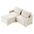 Beige / 2 Pc. 2 Seater Sectional, Ottoman