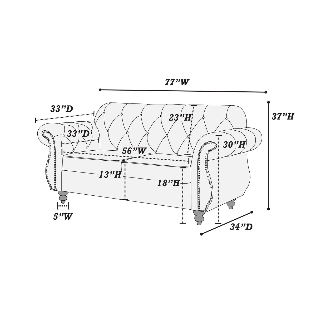 Loveseat With Pillows Living Room Furnitur