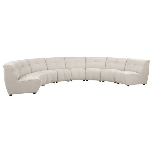 Sycamore - 8 Piece Upholstered Sectional Sofa With Curved Design - Ivory