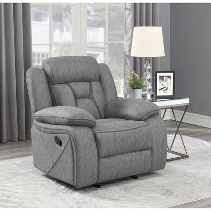 Endra - Upholstered Glider Recliner Chair With Smooth Gliding Motion - Gray