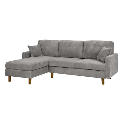Upholstered Sectional With Toss Pillows