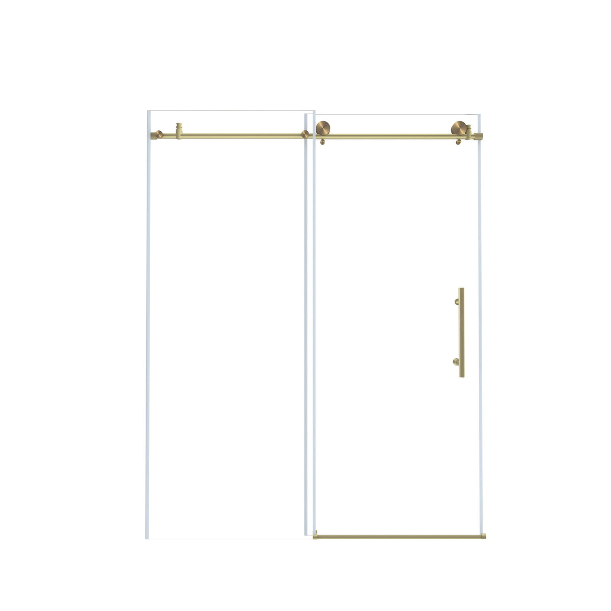 Frameless Shower Door, Smooth Sliding Tracks