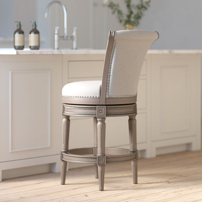 Swivel Barstool With High-Back