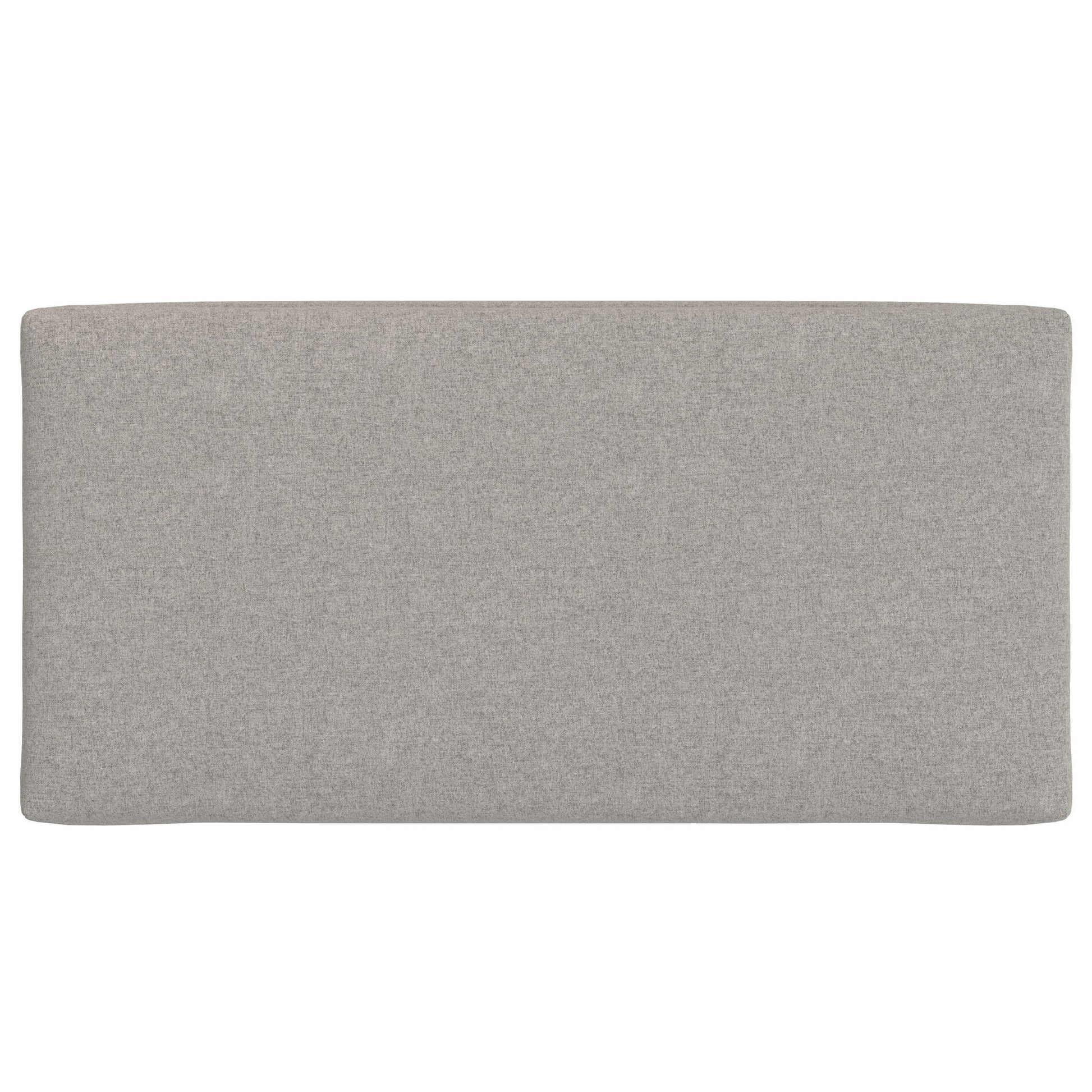 A rectangular, light gray "Rebecca" multifunctional coffee table storage ottoman with a lift-up lid, shown against a white background.