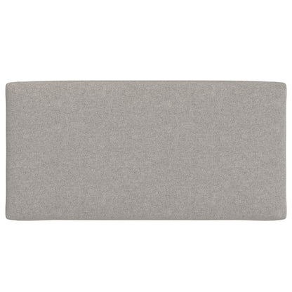 A rectangular, light gray "Rebecca" multifunctional coffee table storage ottoman with a lift-up lid, shown against a white background.