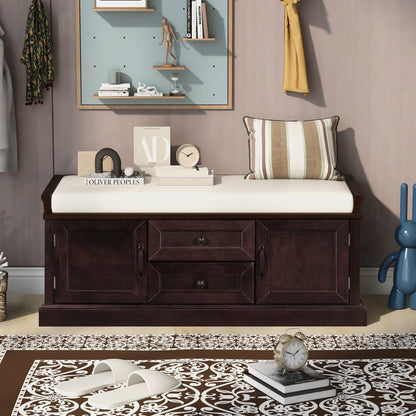 Hearth & Haven Daisy - Storage Bench With 2 Drawers And 2 Cabinets