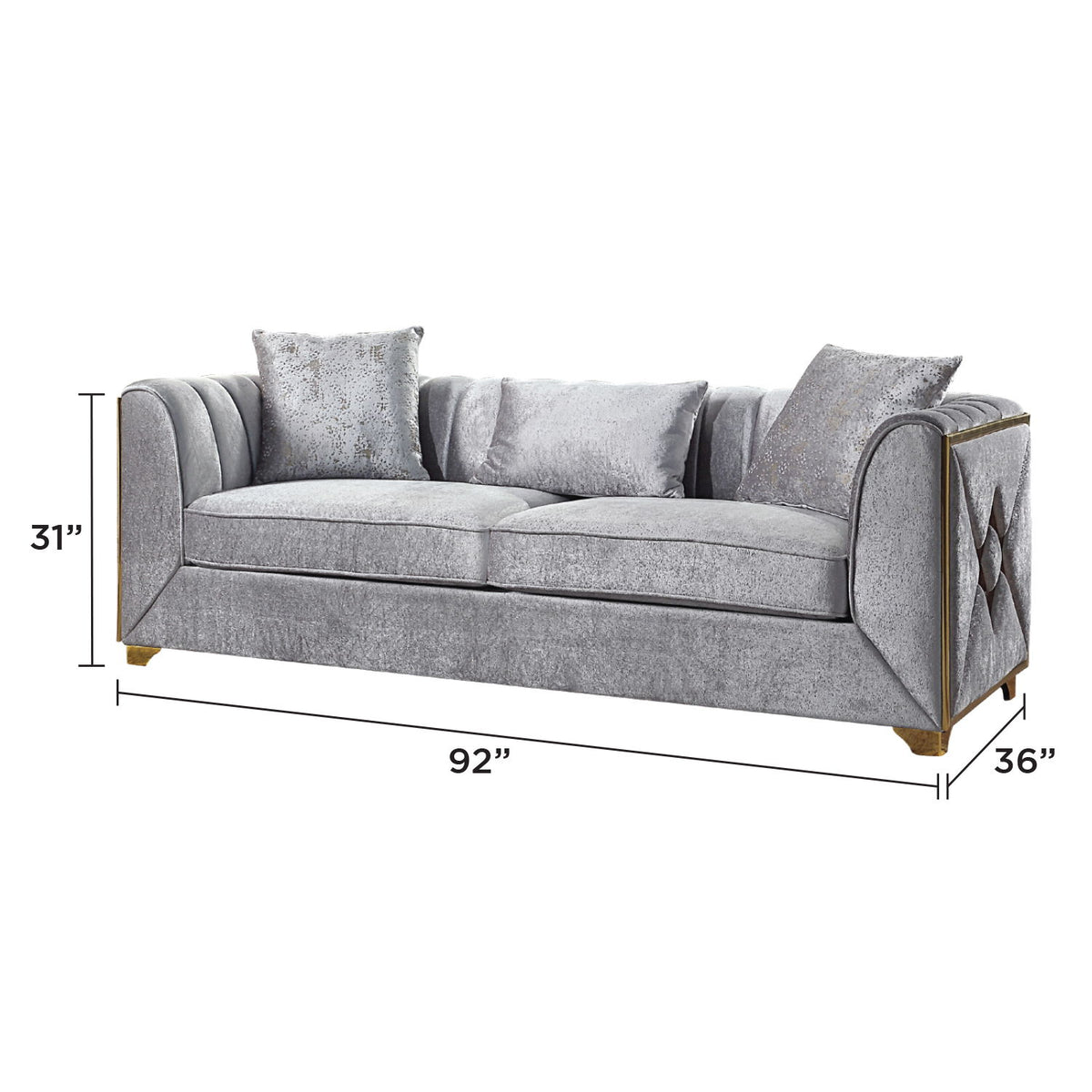 Velencia - Sofa - Silver