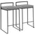 Dark Gray / Faux Leather / 2 Pieces