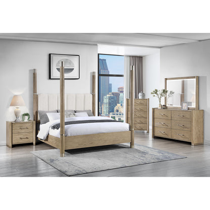 Sarai - 5 Pieces Bedroom Set With Upholstered Headboard