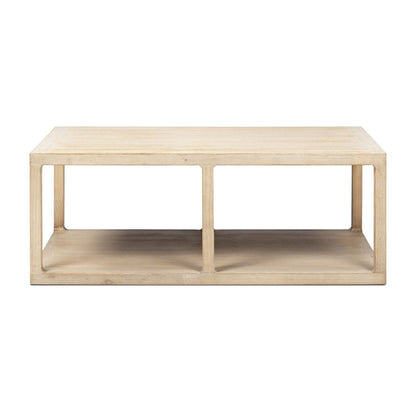 Ellis - Open Frame Coffee Table With Lower Shelf - Natural