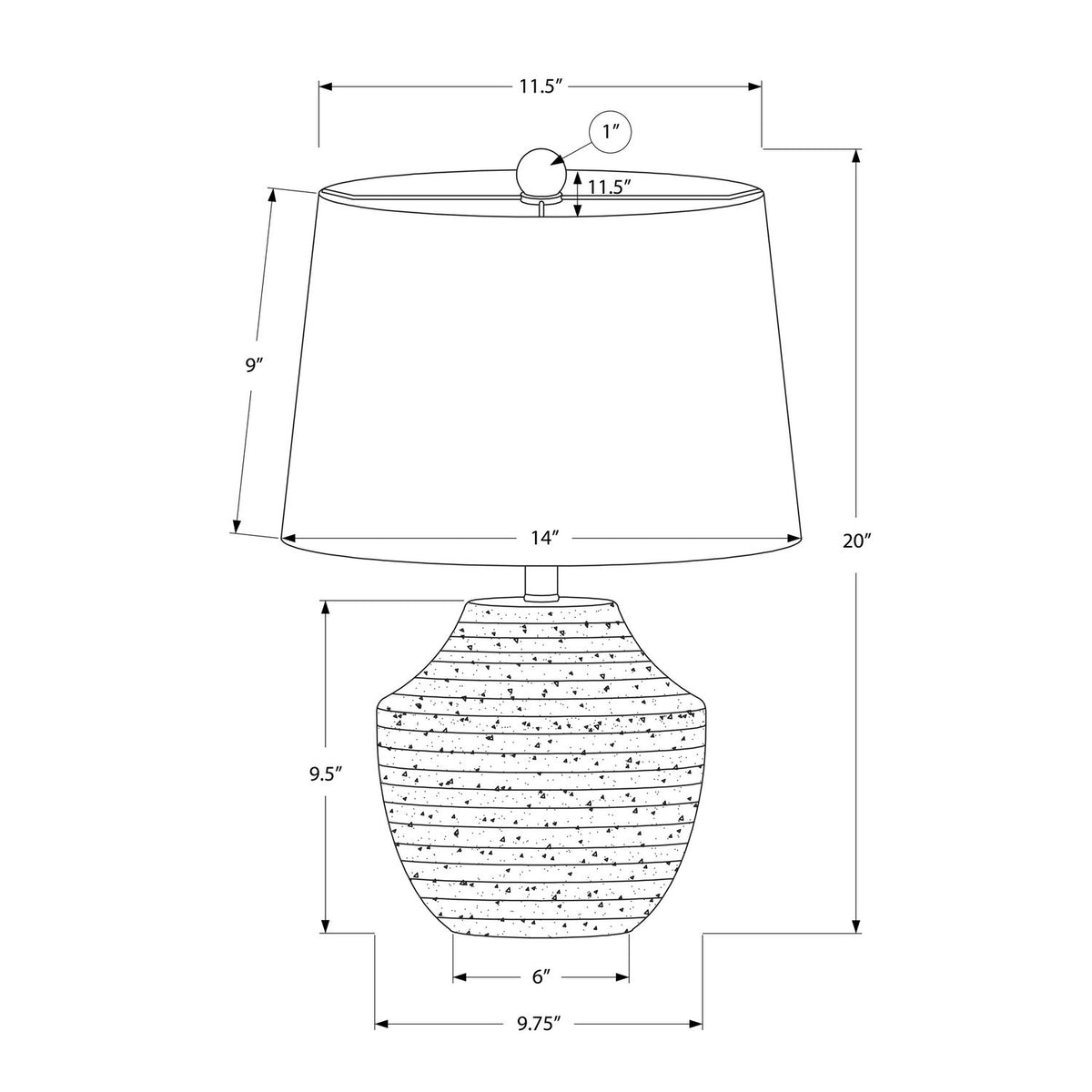 Modern Lighting, Table Lamp, Concrete - Cream