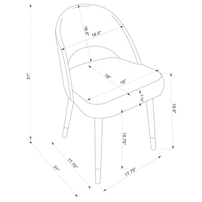 Arched Back Dining Chairs (Set of 2)