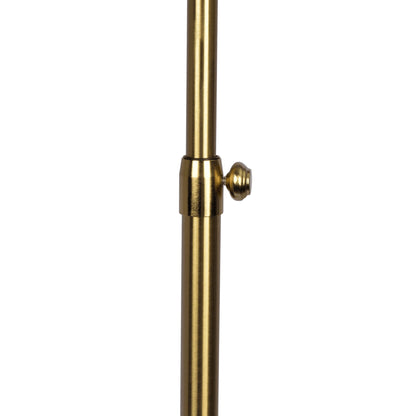 A close-up of the Verve Floor Lamp in gold, featuring an on/off switch and adjustable knob on its brass pole, set against a plain white background.