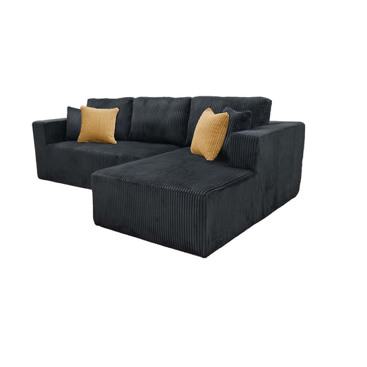 L - Shape Full Compressed Upholstered Sectional