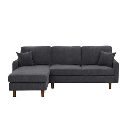 Upholstered Sectional With Toss Pillows