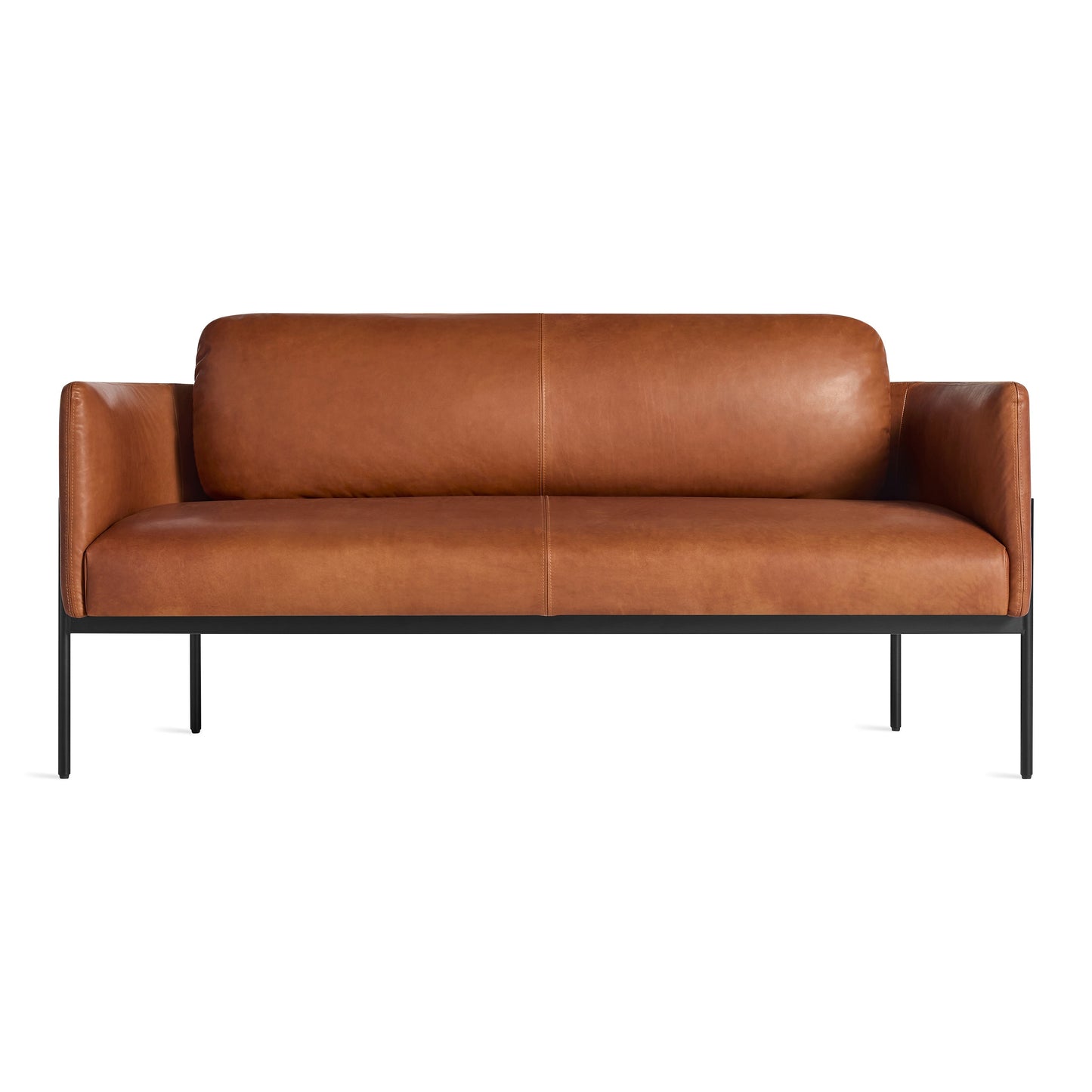 Getup 67" Sofa in Toffee Leather – Compact Leather Sofa by Blu Dot